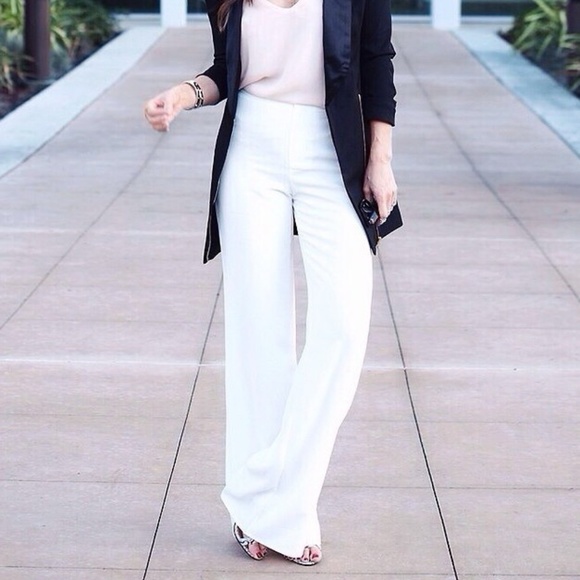 J. Crew Pants - J. Crew "70's style" wide leg white denim size 4